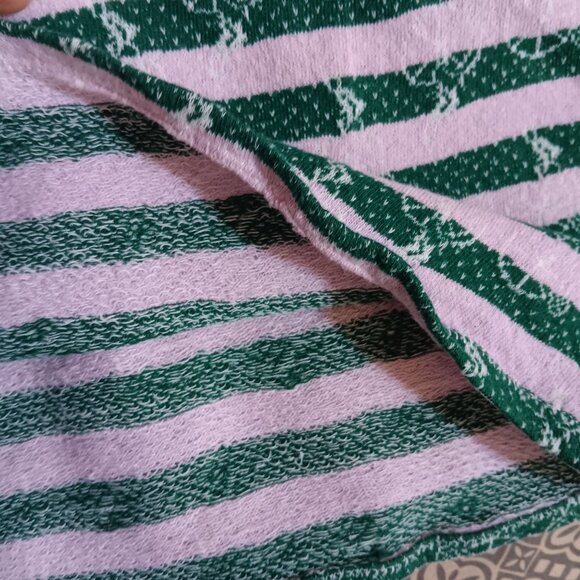 Girls 6/8 Vintage Tank Top Unicycle Print Green White Striped Sleeveless 1970's - Picture 5 of 5